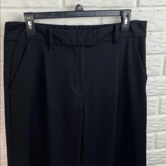 AMERICAN EAGLE WIDE LEG TROUSER WITH STRETCH BLACK HIDDEN CLOSURE SZ 8 Long - Picture 3 of 16